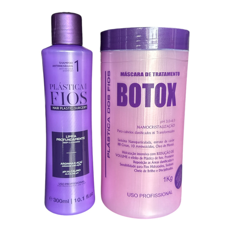 Plastica dos Fios Deep Cleansing Shampoo Plus Hair Botox Kit