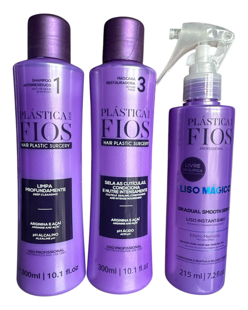 Cadiveu Plastica Dos Fios Sexy Hair Set. Shampooing, après-shampooing et fluide magique